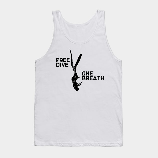 freedive one breath Tank Top by joeymono